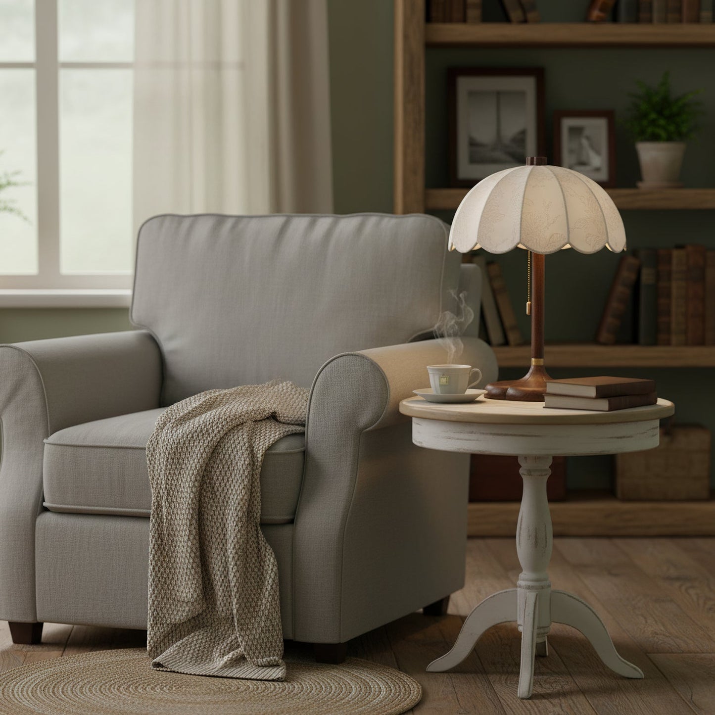 Sylvie Petal Fabric Table Lamp