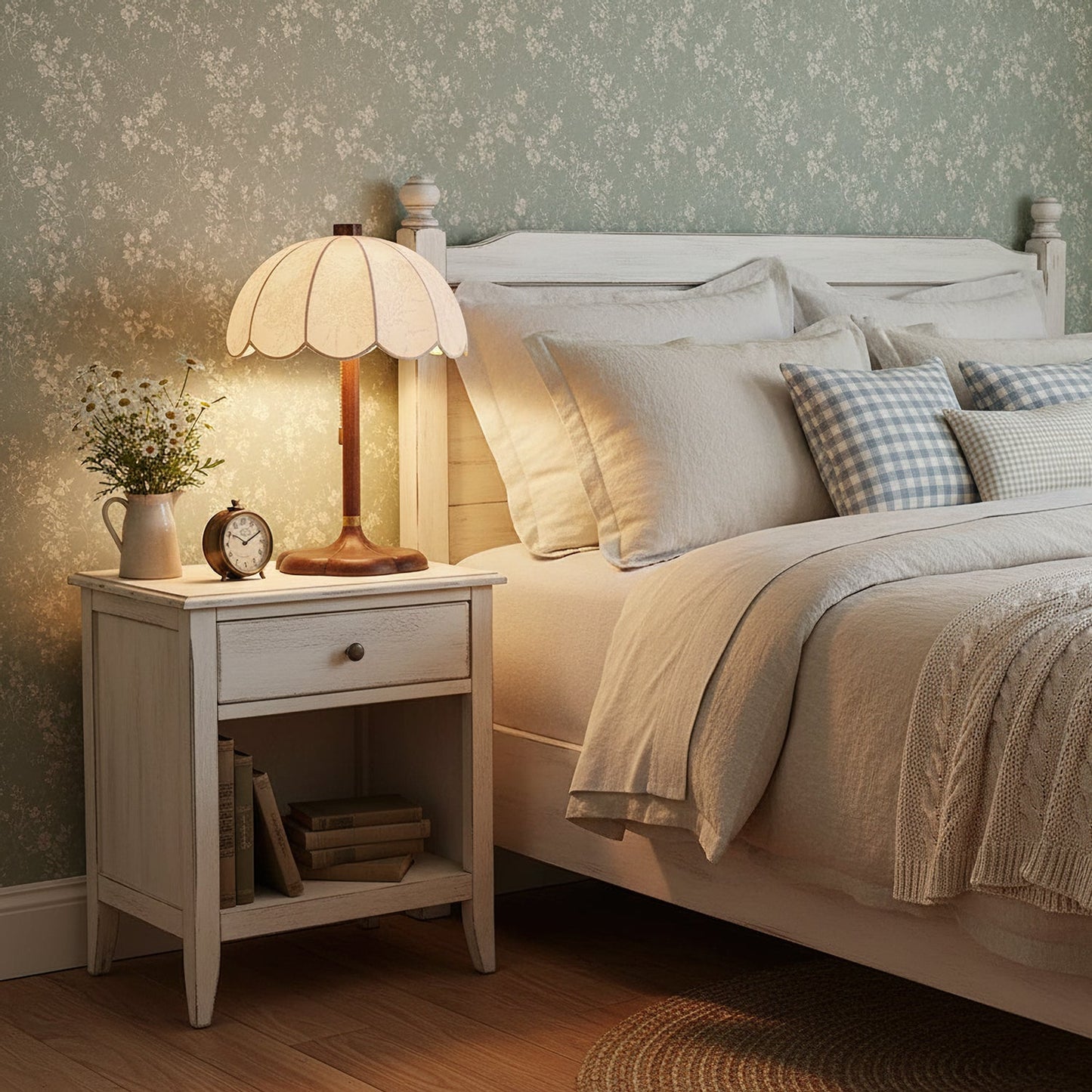 Sylvie Petal Fabric Table Lamp