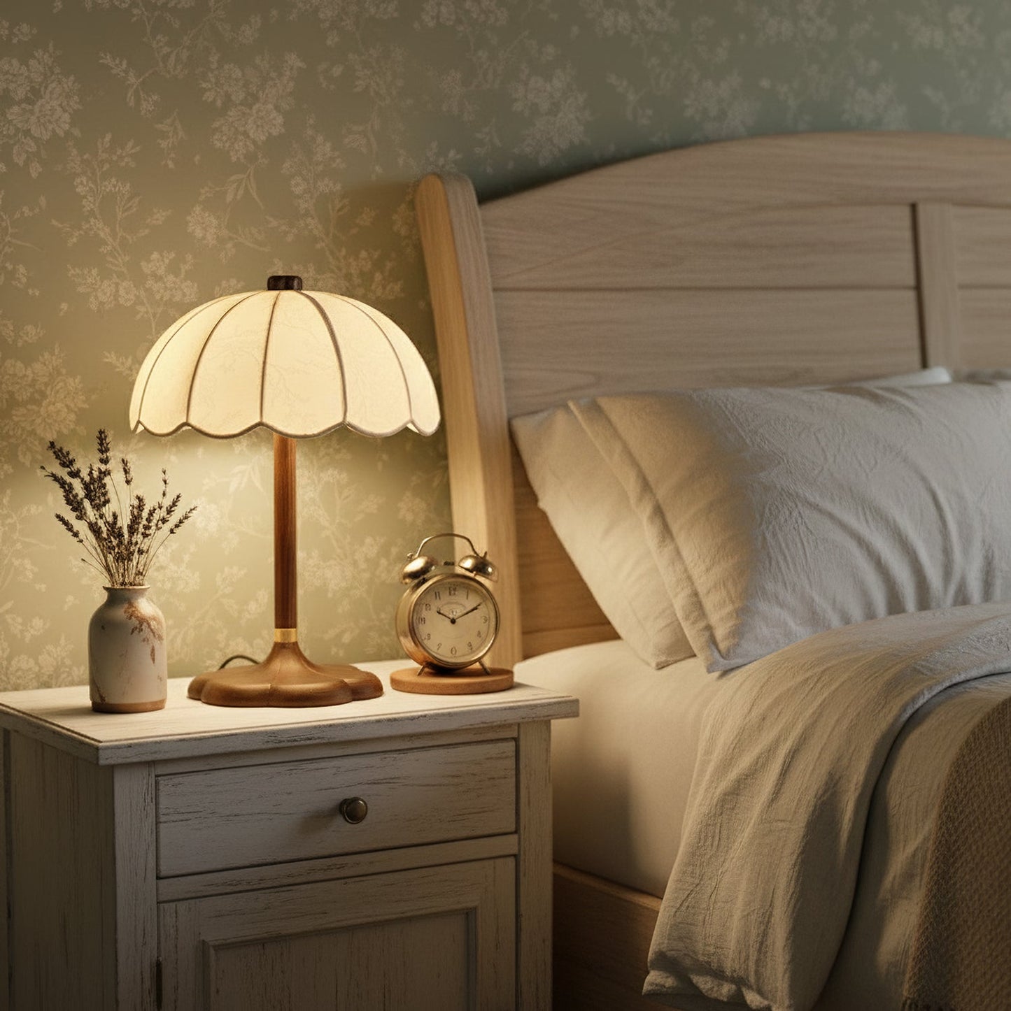 Sylvie Petal Fabric Table Lamp