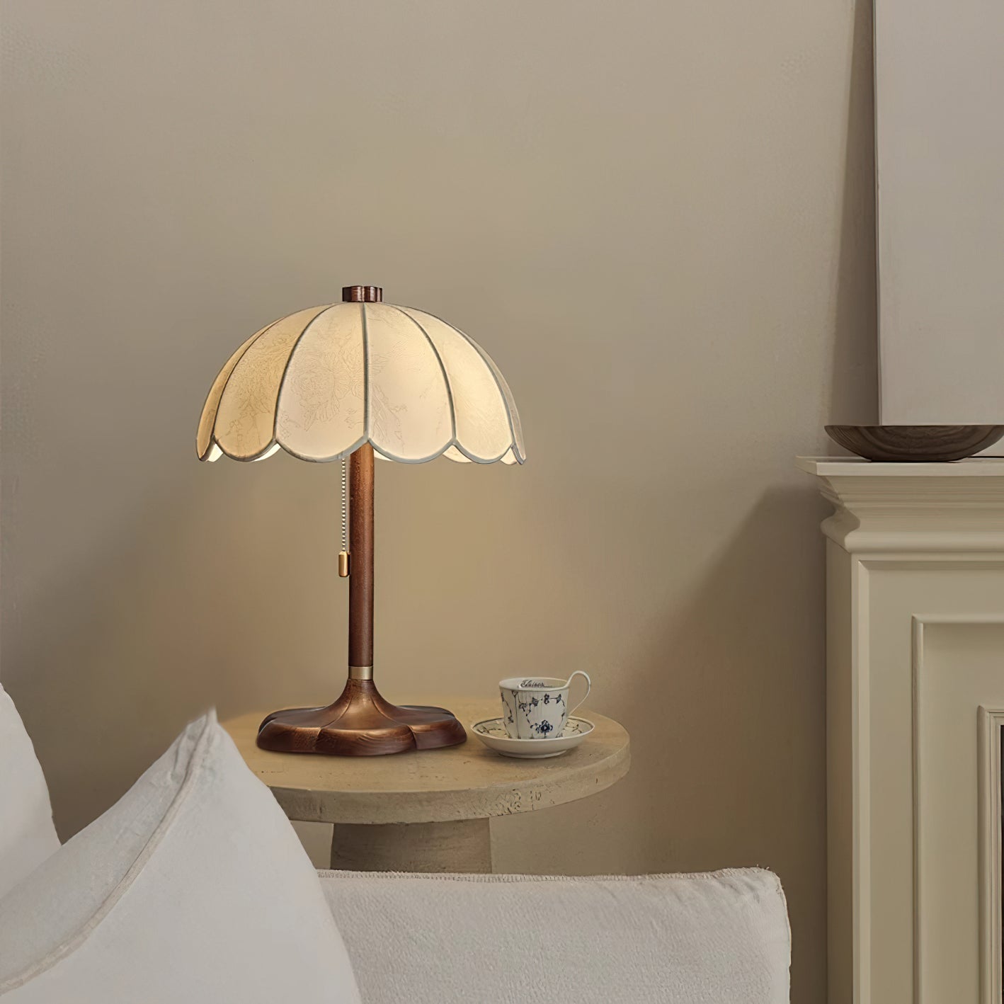 Sylvie Petal Fabric Table Lamp