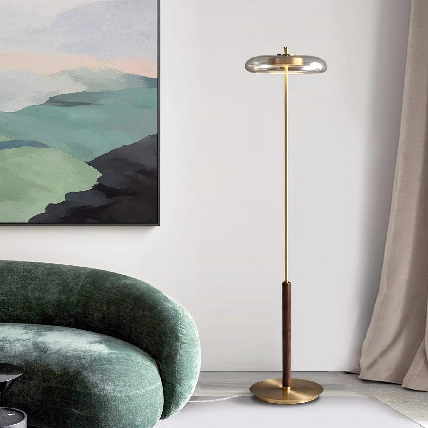 Velora Retro Glass Floor Lamp