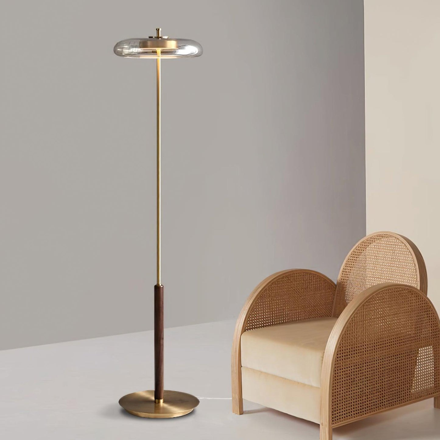 Velora Retro Glass Floor Lamp