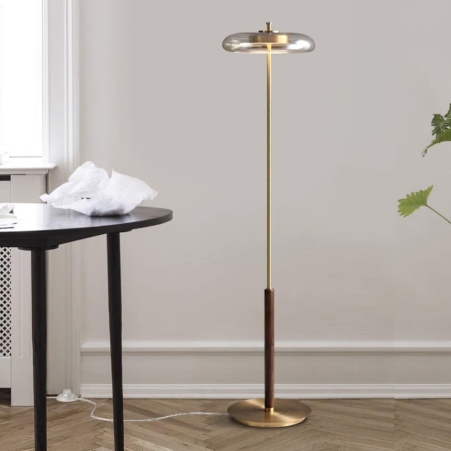 Velora Retro Glass Floor Lamp