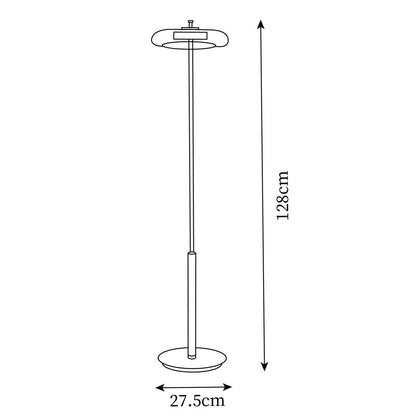 Velora Retro Glass Floor Lamp