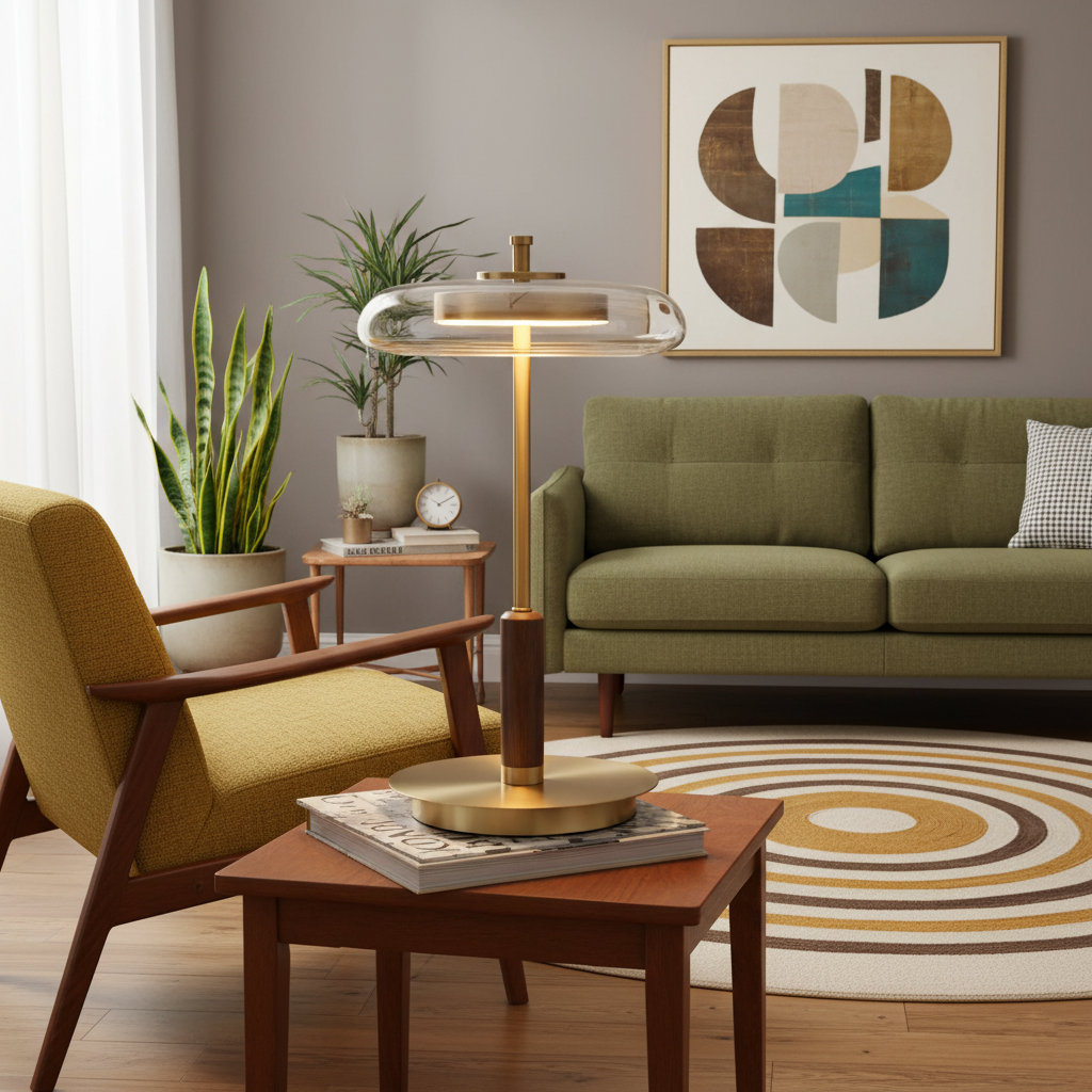 Velora Retro Glass Table Lamp