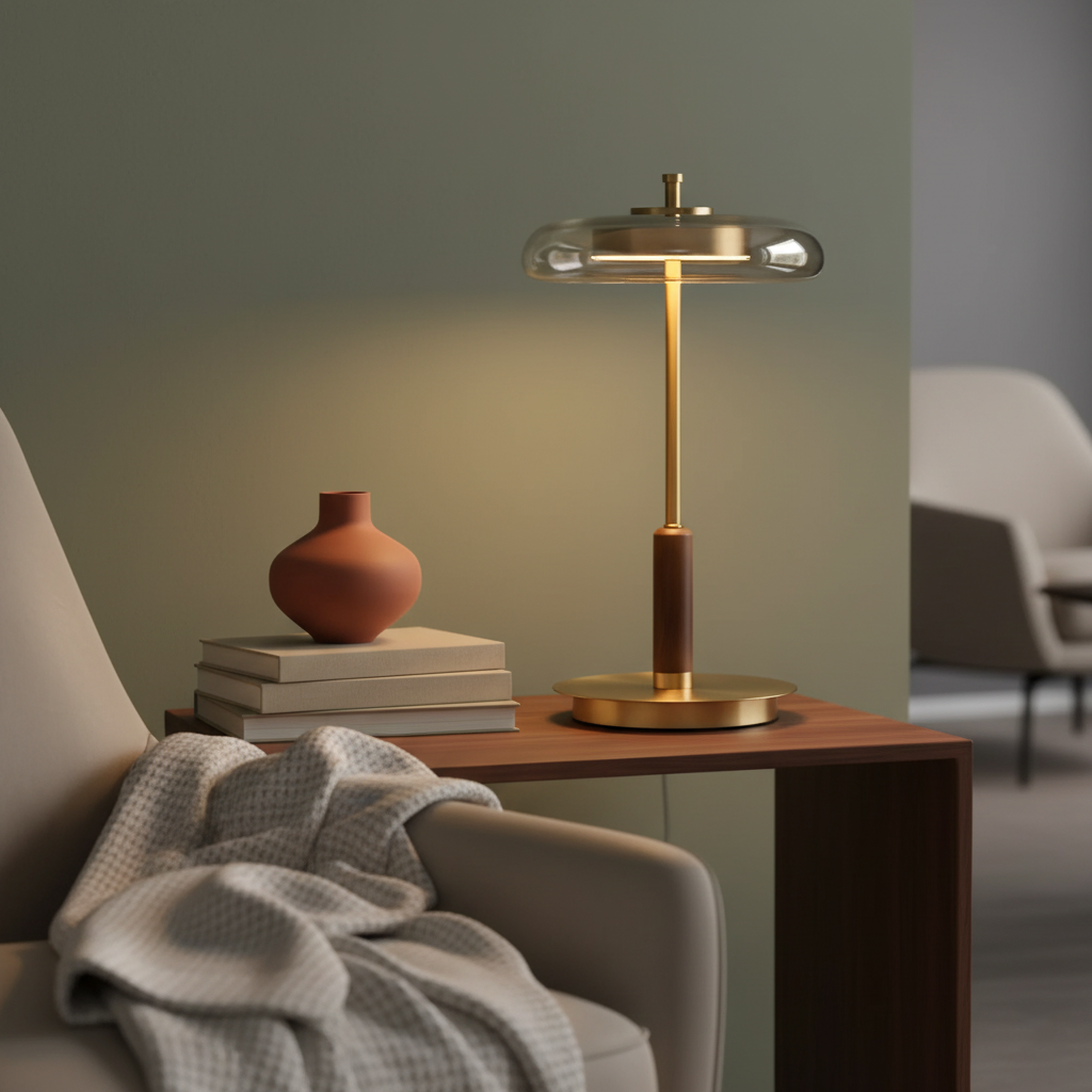 Velora Retro Glass Table Lamp