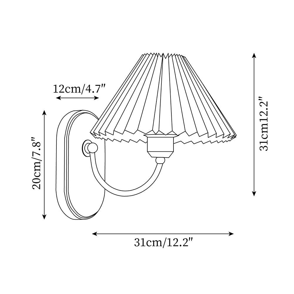 Renata Pleated Plug In Wall Lamp
