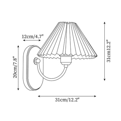 Renata Pleated Plug In Wall Lamp