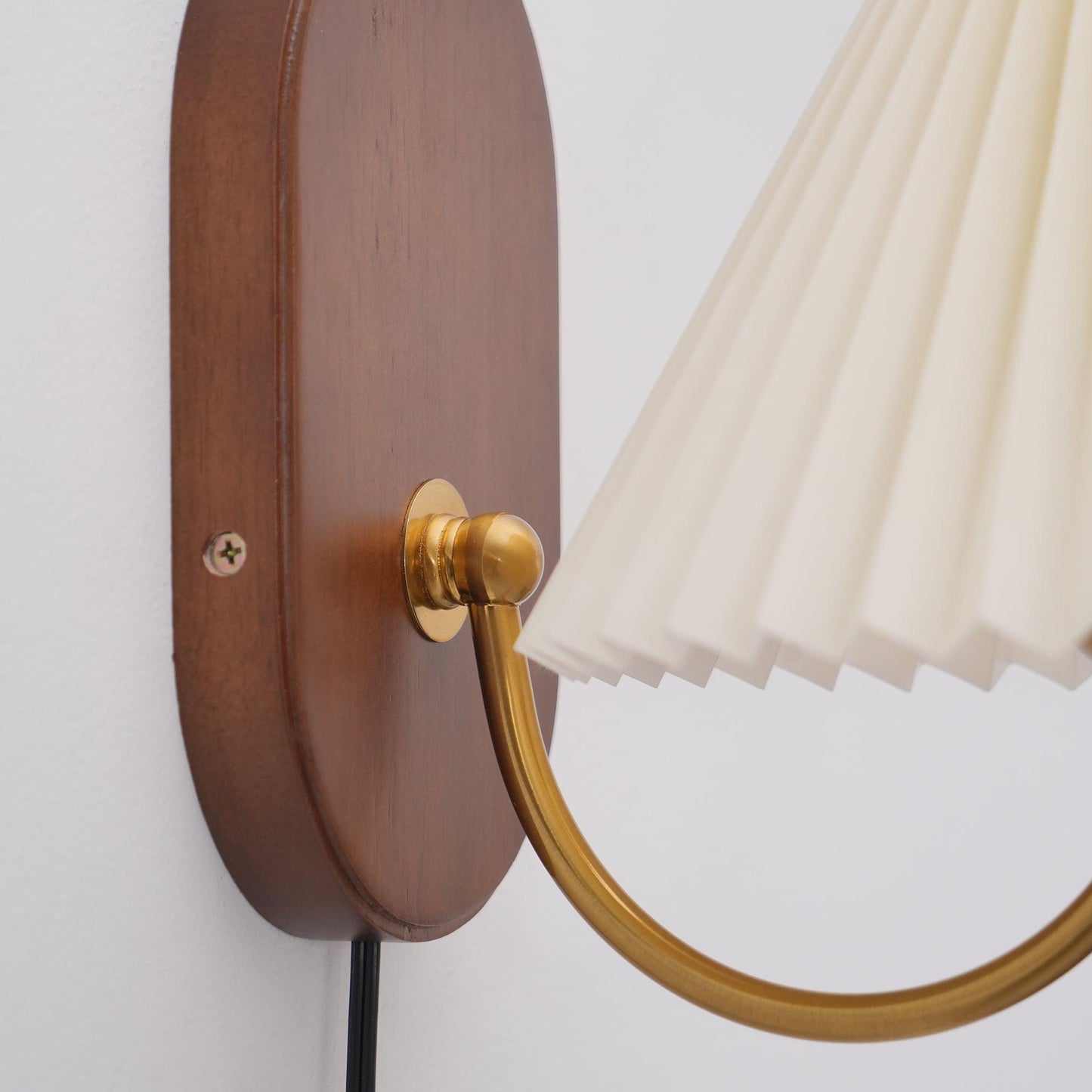 Renata Pleated Plug In Wall Lamp