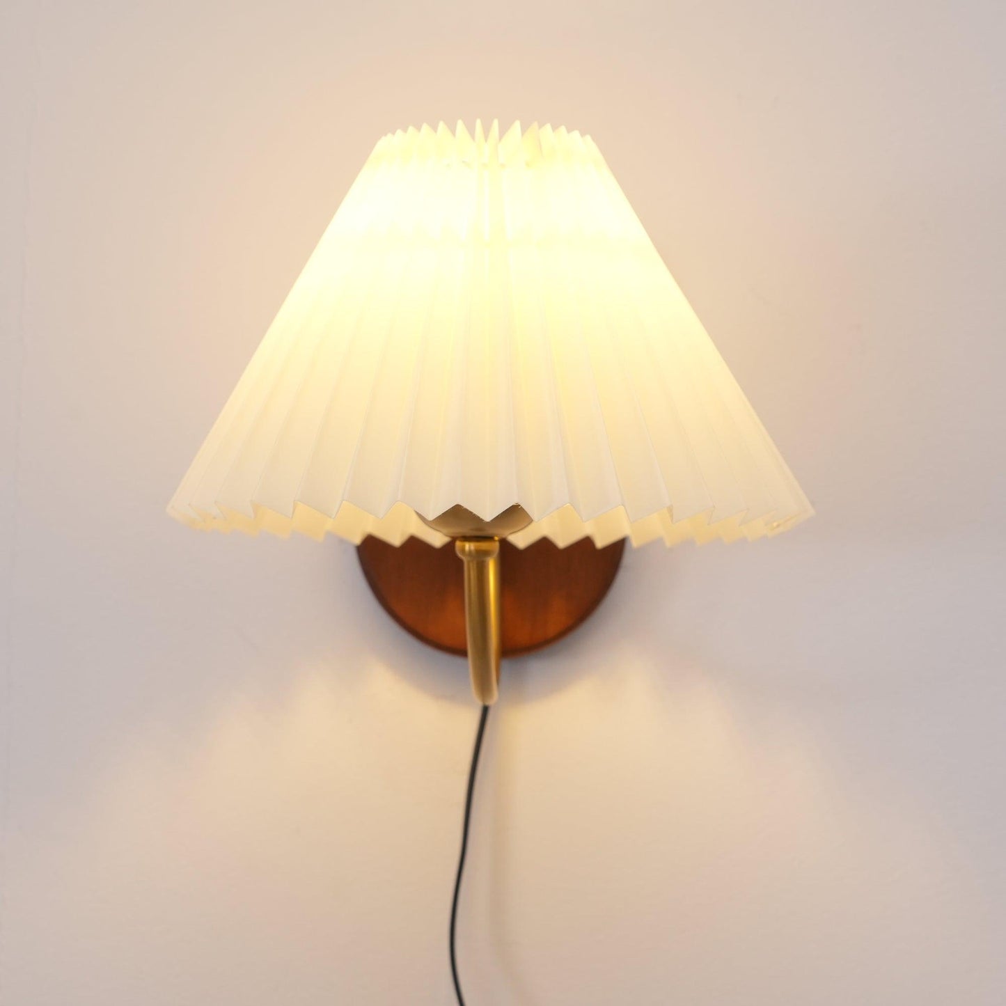 Renata Pleated Plug In Wall Lamp