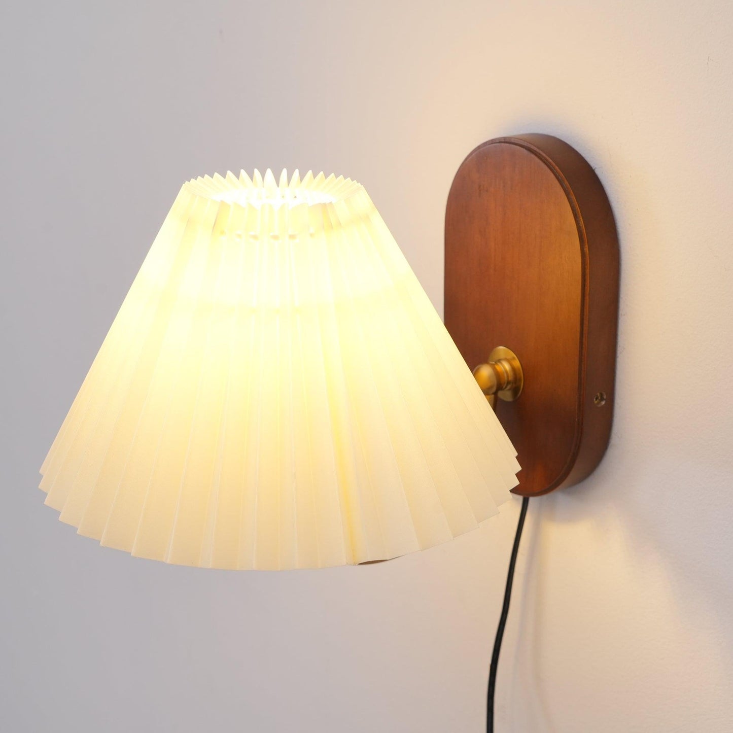 Renata Pleated Plug In Wall Lamp
