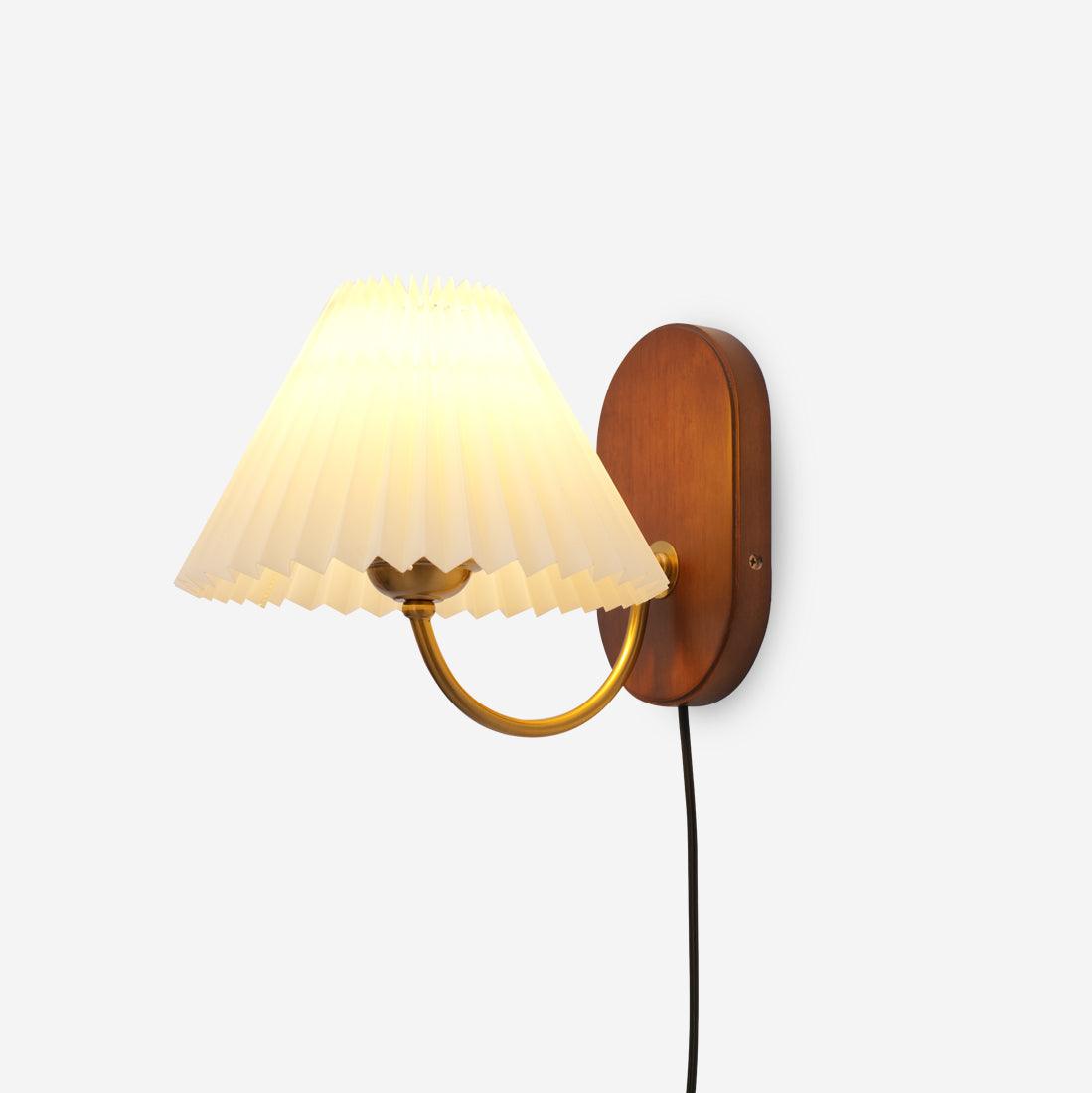 Renata Pleated Plug In Wall Lamp