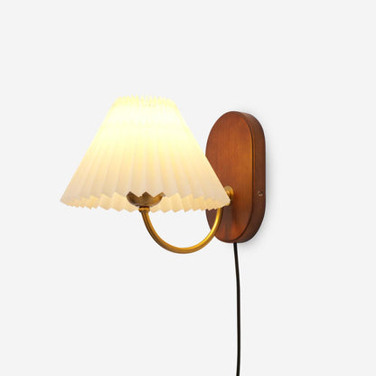 Renata Pleated Plug In Wall Lamp