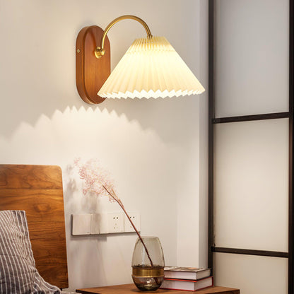 Renata Pleated Plug In Wall Lamp