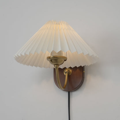 Renata Pleated Plug In Wall Lamp