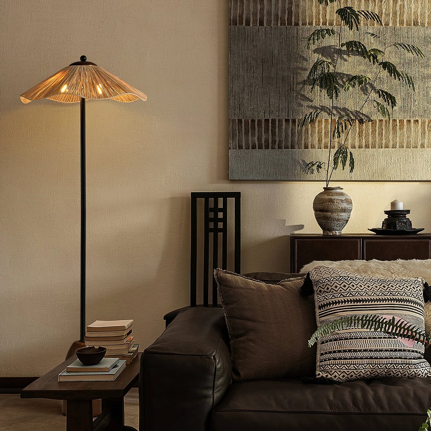 Colette Raffia Floor Lamp