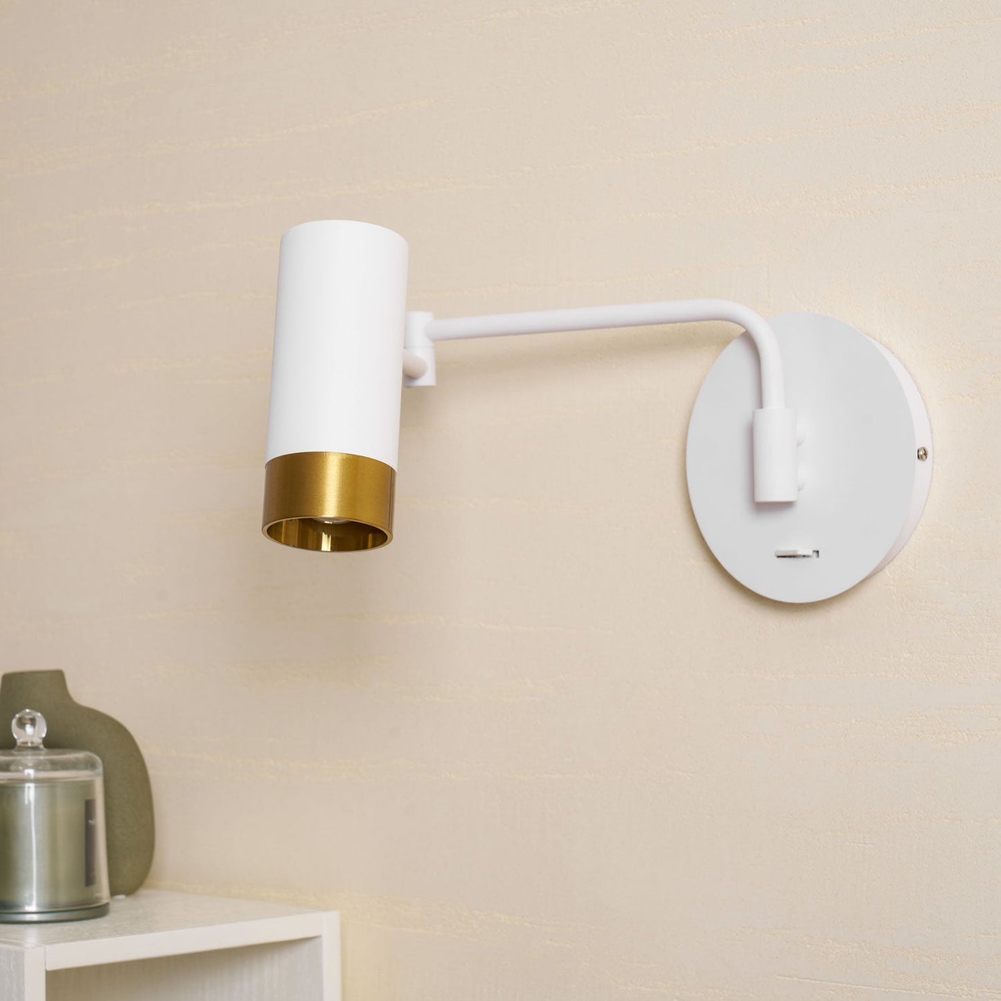 Riven Swing Arm Wall Light