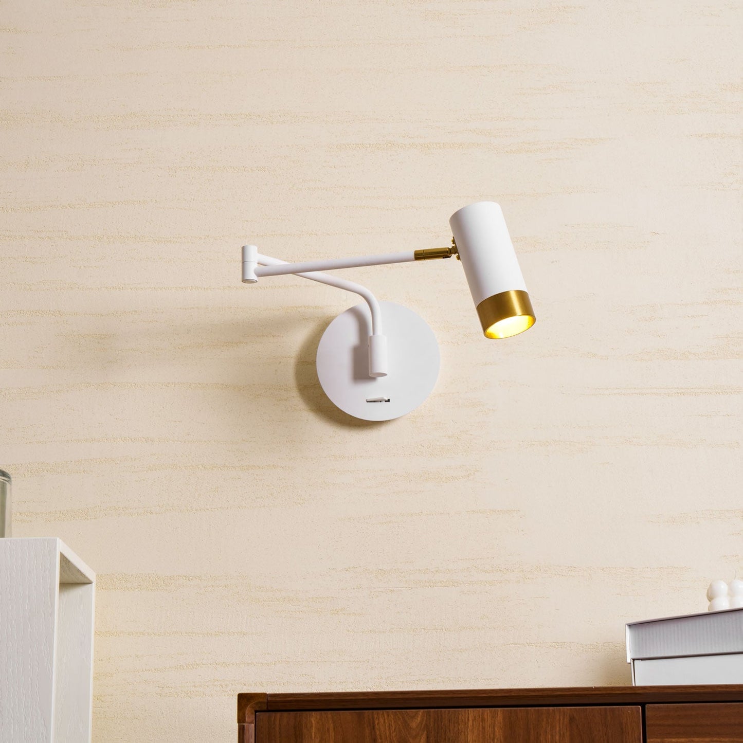 Riven Swing Arm Wall Light