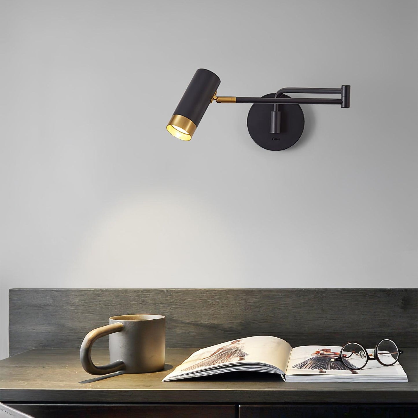 Riven Swing Arm Wall Light