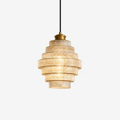 Ridged Glass Pendant Light