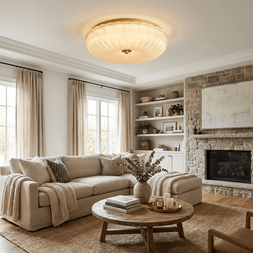 Selene Frosted Glass Ceiling Light