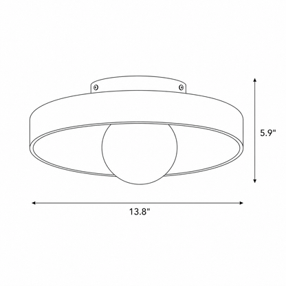Roselle Bauhaus Glass Ceiling Light