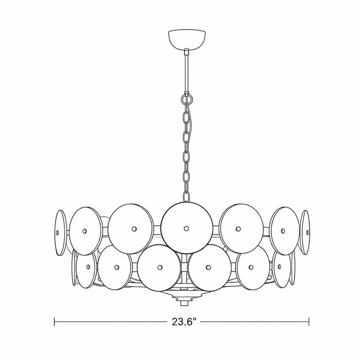 Roselle Glass Disc Chandelier