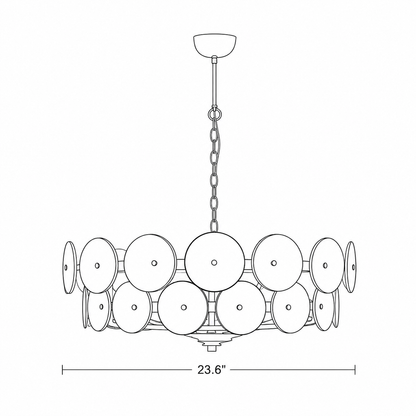 Roselle Glass Disc Chandelier