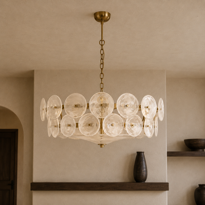 Roselle Glass Disc Chandelier