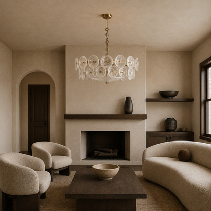 Roselle Glass Disc Chandelier