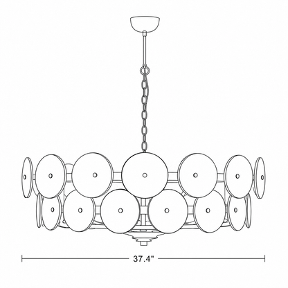 Roselle Glass Disc Chandelier