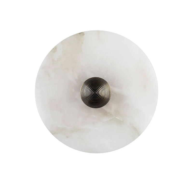 Arvix Round Alabaster Wall Lamp