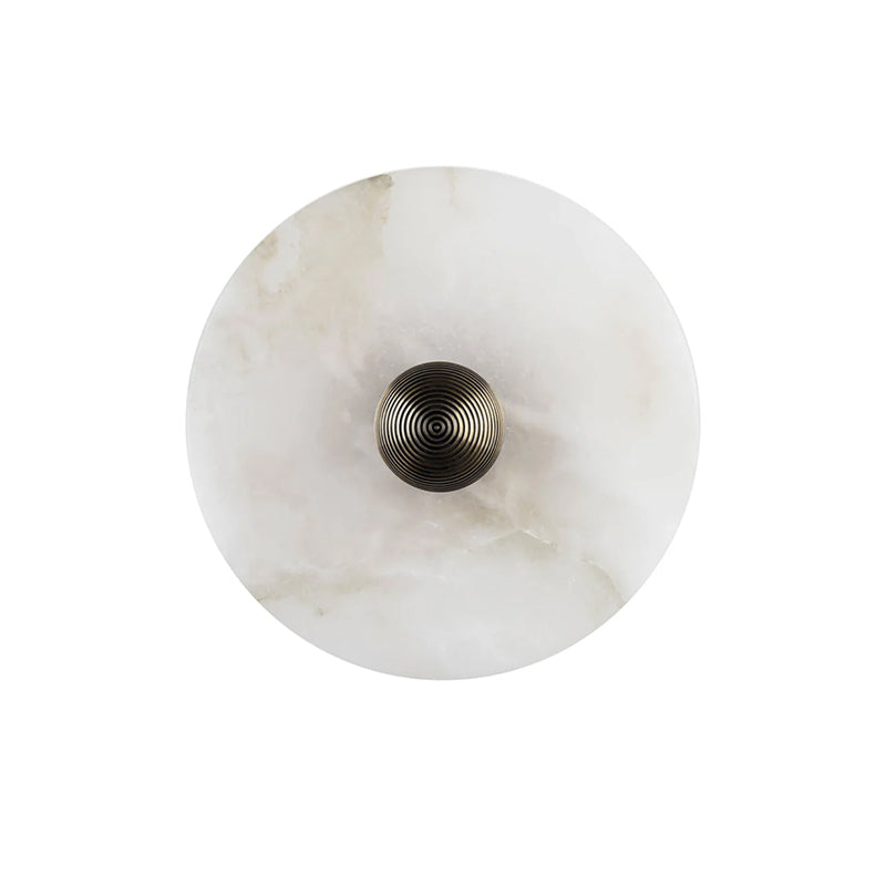 Arvix Round Alabaster Wall Lamp