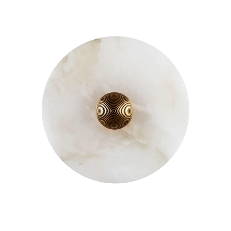 Arvix Round Alabaster Wall Lamp