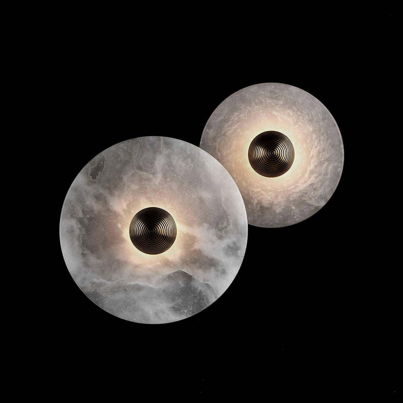 Arvix Round Alabaster Wall Lamp