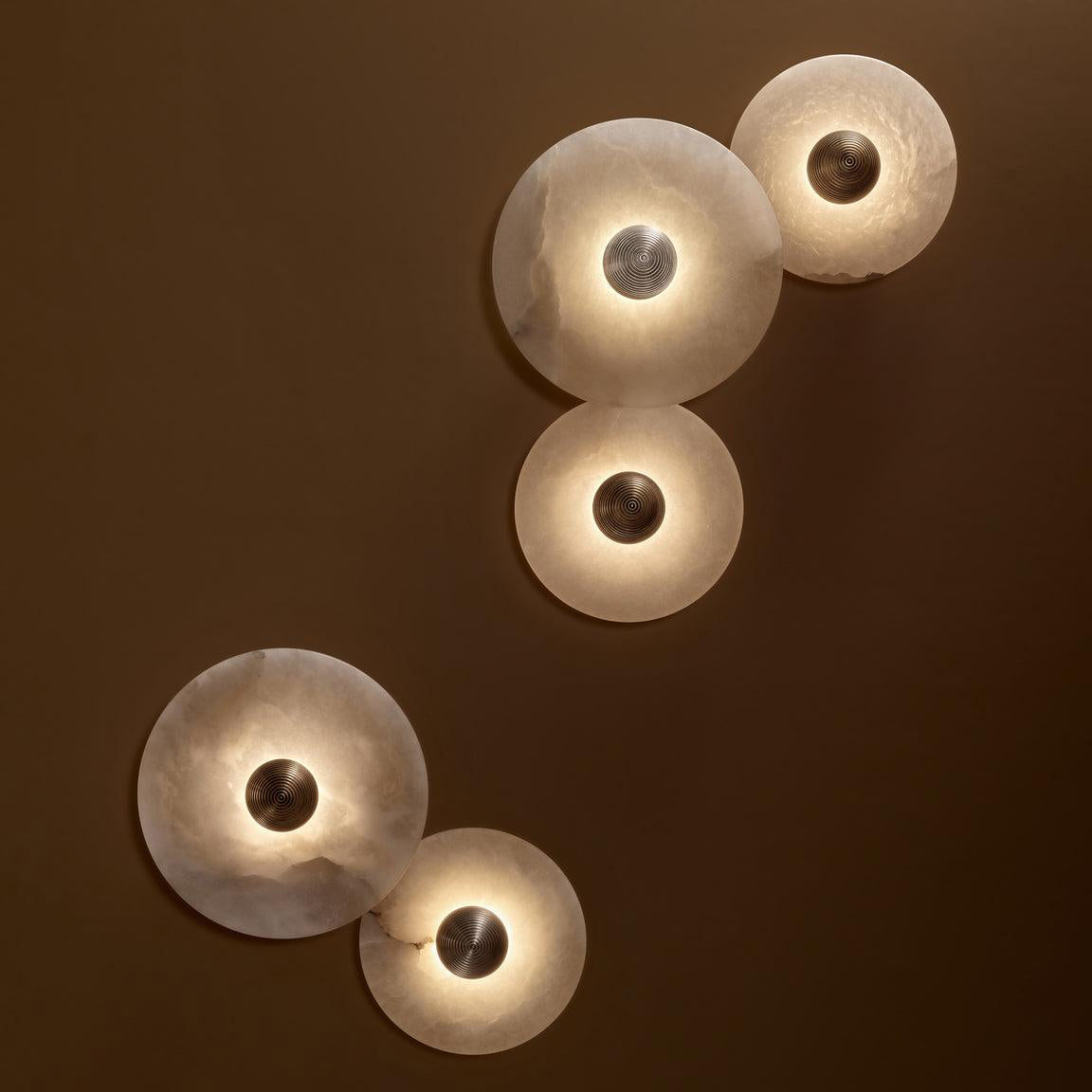 Arvix Round Alabaster Wall Lamp