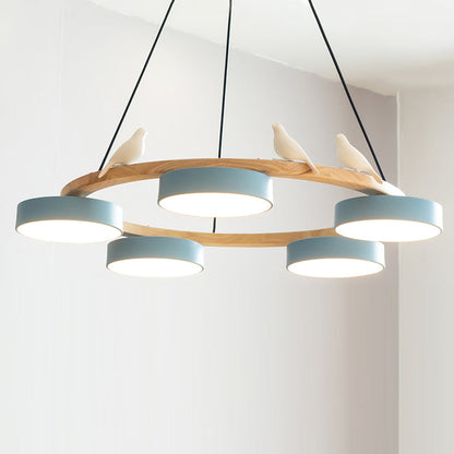 Aurelia Round Bird Chandelier