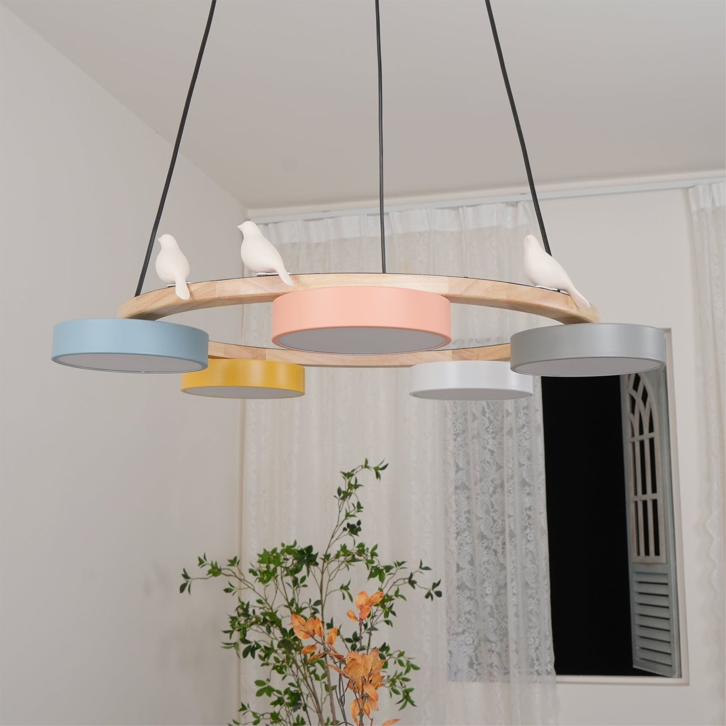 Aurelia Round Bird Chandelier