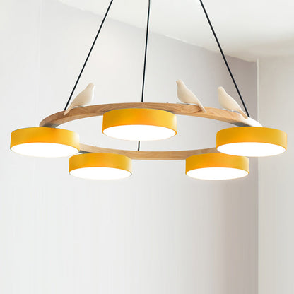 Aurelia Round Bird Chandelier