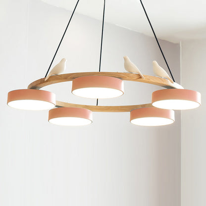Aurelia Round Bird Chandelier