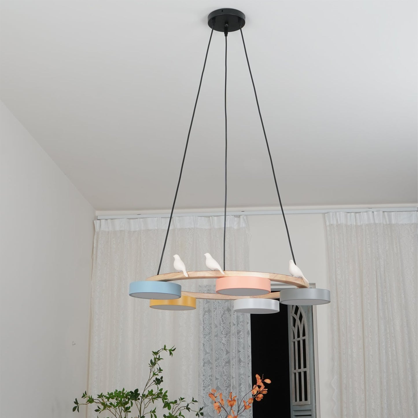 Aurelia Round Bird Chandelier