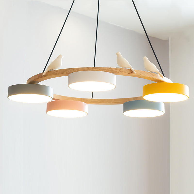 Aurelia Round Bird Chandelier