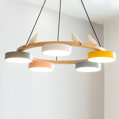 Aurelia Round Bird Chandelier