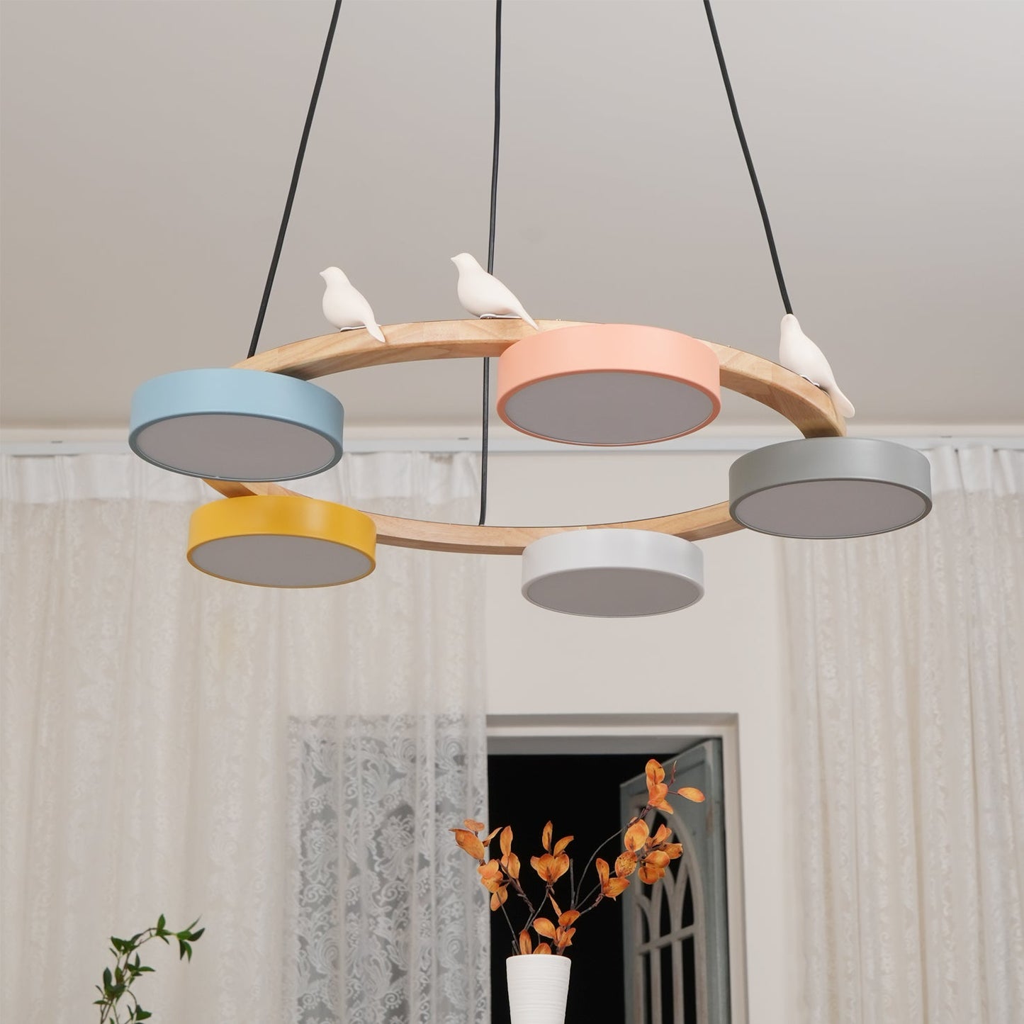 Aurelia Round Bird Chandelier