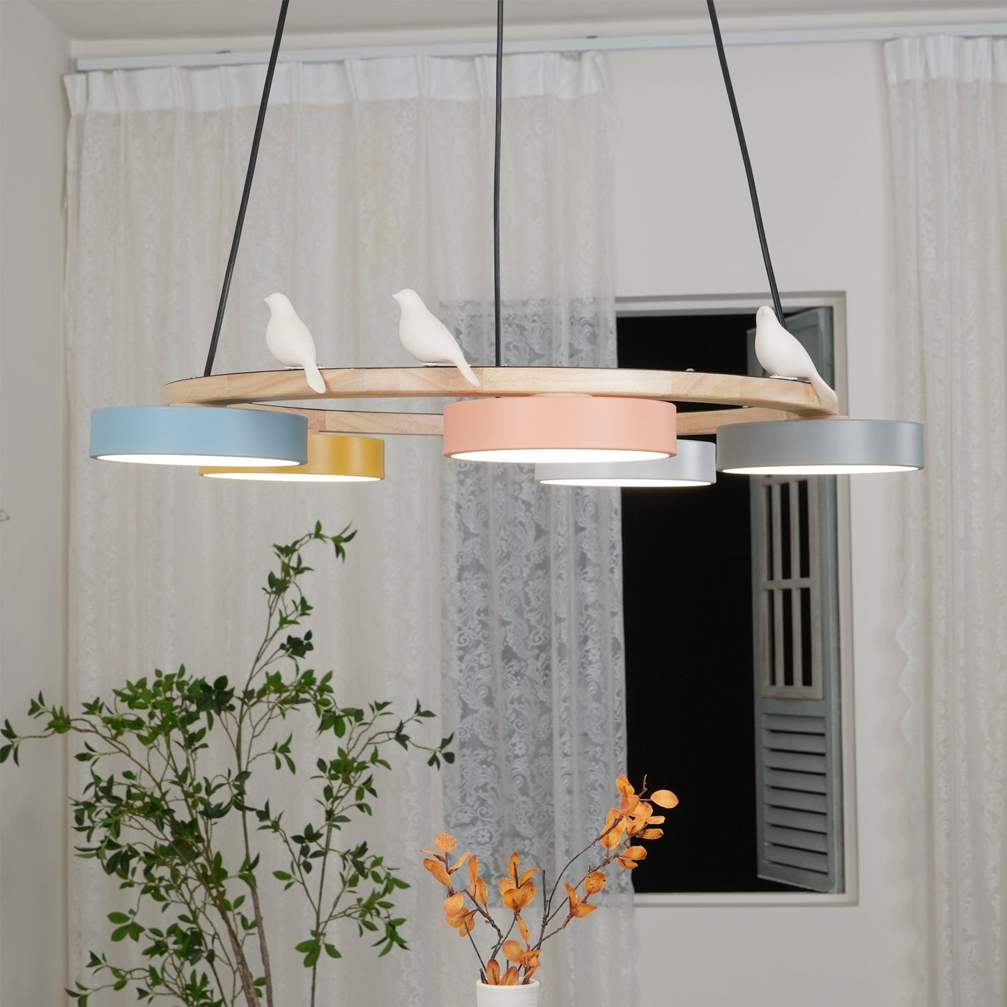 Aurelia Round Bird Chandelier