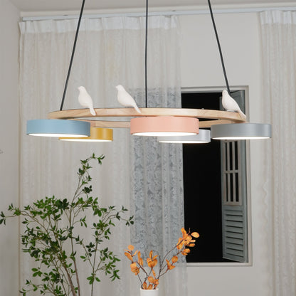 Aurelia Round Bird Chandelier