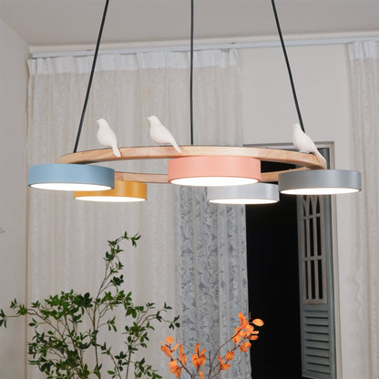 Aurelia Round Bird Chandelier