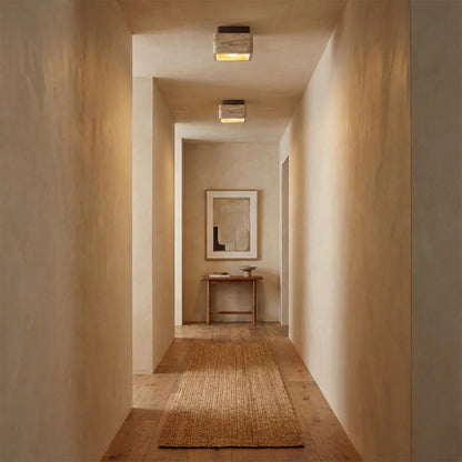 Siya Travertine Stone Ceiling Lamp Light