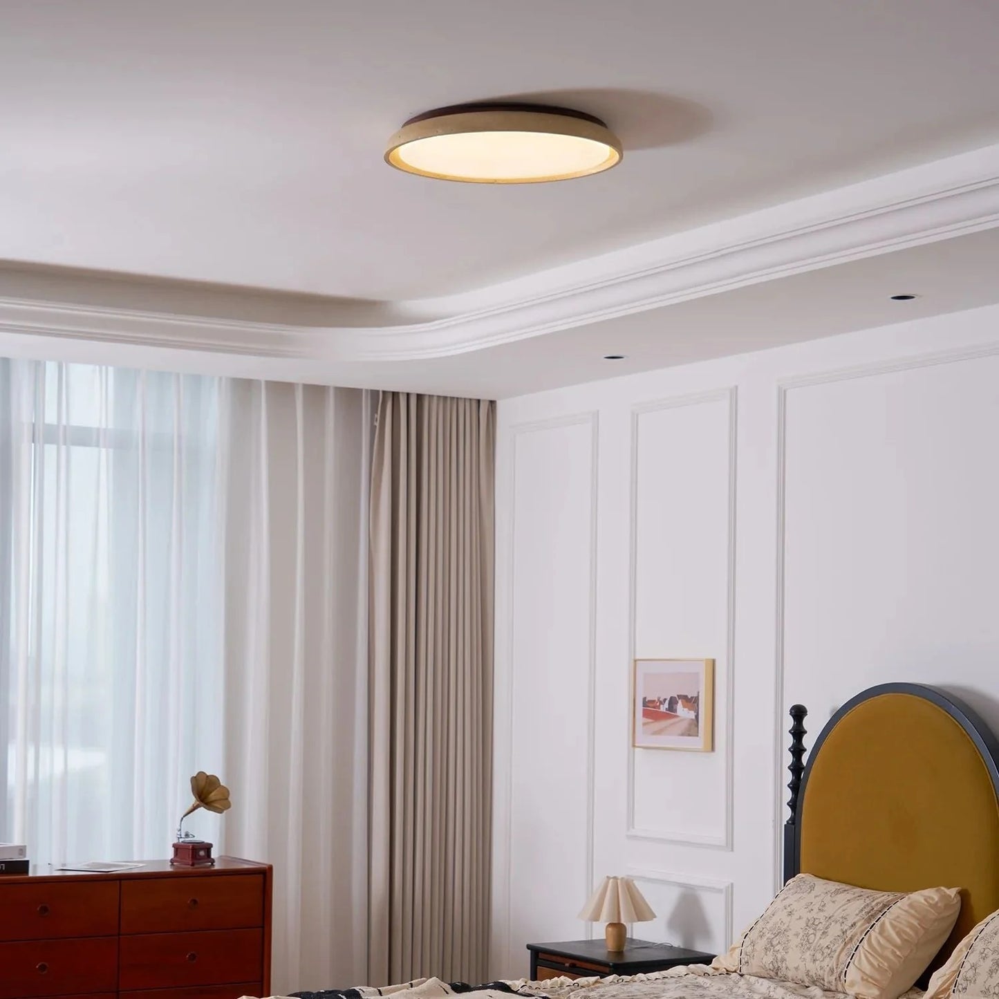 Siya Travertine Stone Ceiling Light