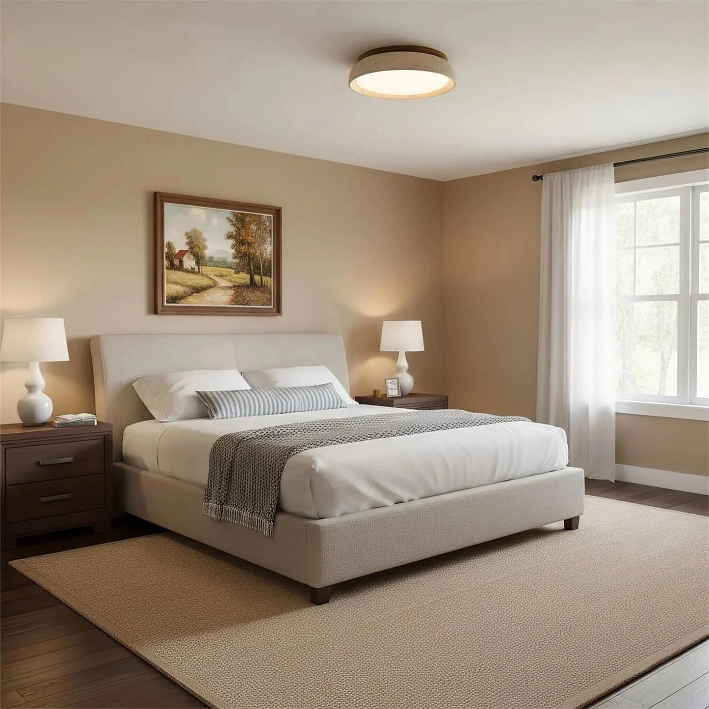 Siya Travertine Stone Ceiling Light